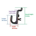 thumbnail image 7 of Black Peg Board Hook Kit Pegboard 50 pieces J Hook Style--BLACK--Plastic J Hook Pegboard Locking Garage Crafts, 7 of 7