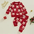 thumbnail image 2 of LWNYDPLSD Christmas Outfit 2t Boy Baby Girl Clothes Christmas Toddler Girl Outfit 9month Girl Baby Girls Clothes 12-18 Months 1 Year Old Clothes Boy, Red 12-18 Months, 2 of 8