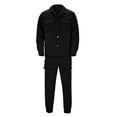 thumbnail image 4 of RUTAYY Men's Outfits Casual Solid Color Long Sleeve Jacker Cargo Pants with Pocket Hiking Workout Vacation Travel Clothing Sets, 4 of 8