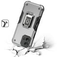 thumbnail image 2 of For Motorola Moto G 5G 2024 OPTIMUM Magnetic Ring Stand Hybrid Case Cover - Silver, 2 of 3