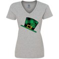 thumbnail image 3 of Inktastic St Patricks Day Irish Green Buffalo Plaid Women's V-Neck T-Shirt, 3 of 5