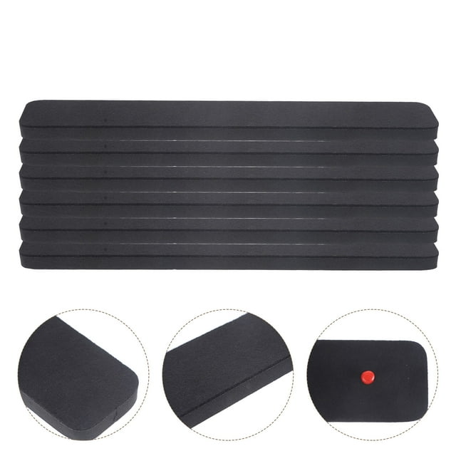 UPOUART Black Felt Bulletin Board Strips for Wall Decor and Memo Display with Pushpins EVA Material 1 Set