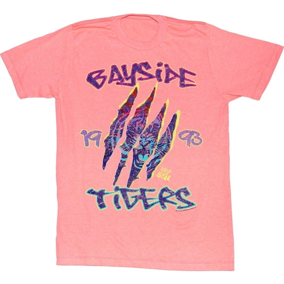 Saved by the Bell Retro Bayside Coral Silk Heather T-Shirt