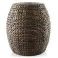 thumbnail image 3 of Casafield Round Storage Basket with Lid, Espresso - Handwoven Water Hyacinth Hamper Organizer for Laundry, Blankets, Plants, 3 of 7