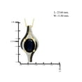 thumbnail image 5 of JewelersClub 5 1/4 Carat T.G.W. Sapphire And Black & White Diamond Accent 14k Gold Over Silver 3-Piece Jewelry set, 5 of 7