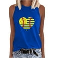 thumbnail image 1 of Birdeem Fashion Women Printing Round-Neck Sleeveless Block Shirts Tunic Tee Tops, 1 of 1
