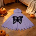 thumbnail image 5 of LILIYA Boy Girl Ghost Outfit Hooded Cloak with Scary Face, Halloween Cape for Trick-or-Treating, 5 of 8
