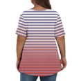 thumbnail image 3 of fatyb Women's Plus Size Tops V Neck Casual Short Sleeve T Shirts Summer Loose Tunic Blouses for Women, 3 of 6