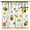 Style-1, variant on Honey Bee Curtains, Fluttering Bees Daisy Honey Pollen Spring Animal Print, Living Room Kitchen Cafe Decorative Curtains, 2 Panel Set, 42x54 in. Yellow White