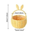 thumbnail image 2 of BotaniNest Easter With Handle Easter Rabbit Vine Weaving Picnic With Rabbit Ears Wicker Easter Egg Candy Suitable For Egg Party Easter, 2 of 4