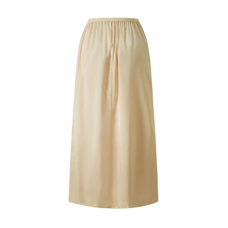 Women Half Slip Underskirt, Solid Color Inner Lining for Midi Skirt