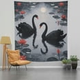 thumbnail image 5 of RKSupls Vertical Tapestry Wall Hanging, Black Swans Lotus Tapestry Wall Decor for Bedroom, Dorm Room, Living Room, Apartment, College Dorm Home Decor, 5 of 5