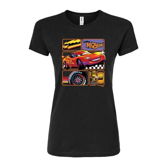 Disney Cars - Lightning McQueen Best Trophies - Juniors Fitted Graphic T-Shirt