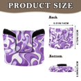 thumbnail image 2 of Haosy Purple White Flow Golf Mallet Putter Cover Strong Magnetic Leather Golf Club Headcover Closure, 2 of 7
