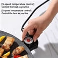 thumbnail image 6 of Yardvibe Grill Electric Smokeless Set, 12" Diameter Nonstick Electric Griddle with Handles for Indoor Use, Compact & Versatile Cooking for Steaks, Pancakes & BBQ, 6 of 7