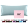 thumbnail image 1 of Funda para Almohada de Cuerpo de Seda Casbrove Seda de Morera Azul Bruma, 1 of 7