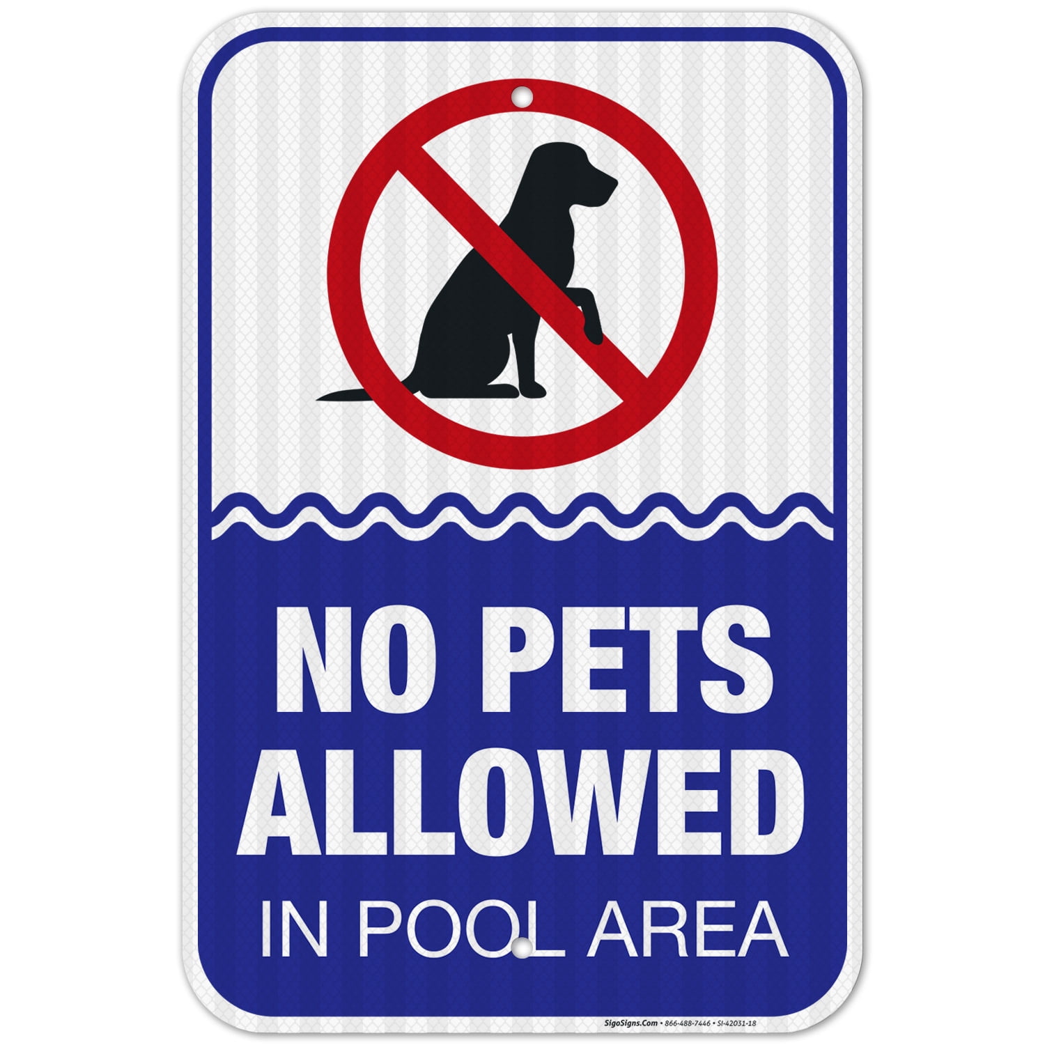 Pool Sign, No Pets Allowed in Pool Area Sign,