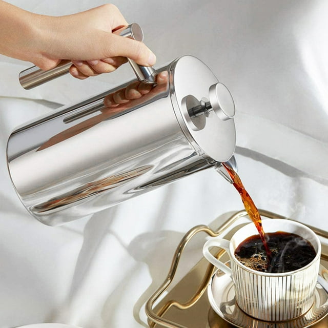 YAOMOBB Filter Construction Coffee Press Easy to Clean Coffee Press Pot Stainless Steel Maker in Various Sizes for Portable Kitchen Use