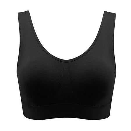 Summer Savings! Pitauce Plus Size Sports Bras for Women Quick Dry Gathering Tank Top Bras Breathable Yoga Bra for Workout Gym Activewear with Removable Pads