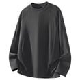 thumbnail image 4 of Afdoent Mens Long Sleeve T-Shirt Retro T Shirt Oversized Top Fall Fashion Casual Streetwear Tee Shirt Streetwear, 4 of 4