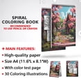 thumbnail image 4 of Netecom Little Sweet Town Coloring Book for Adults, Spiral Bound, Soft Cover, 4 of 7