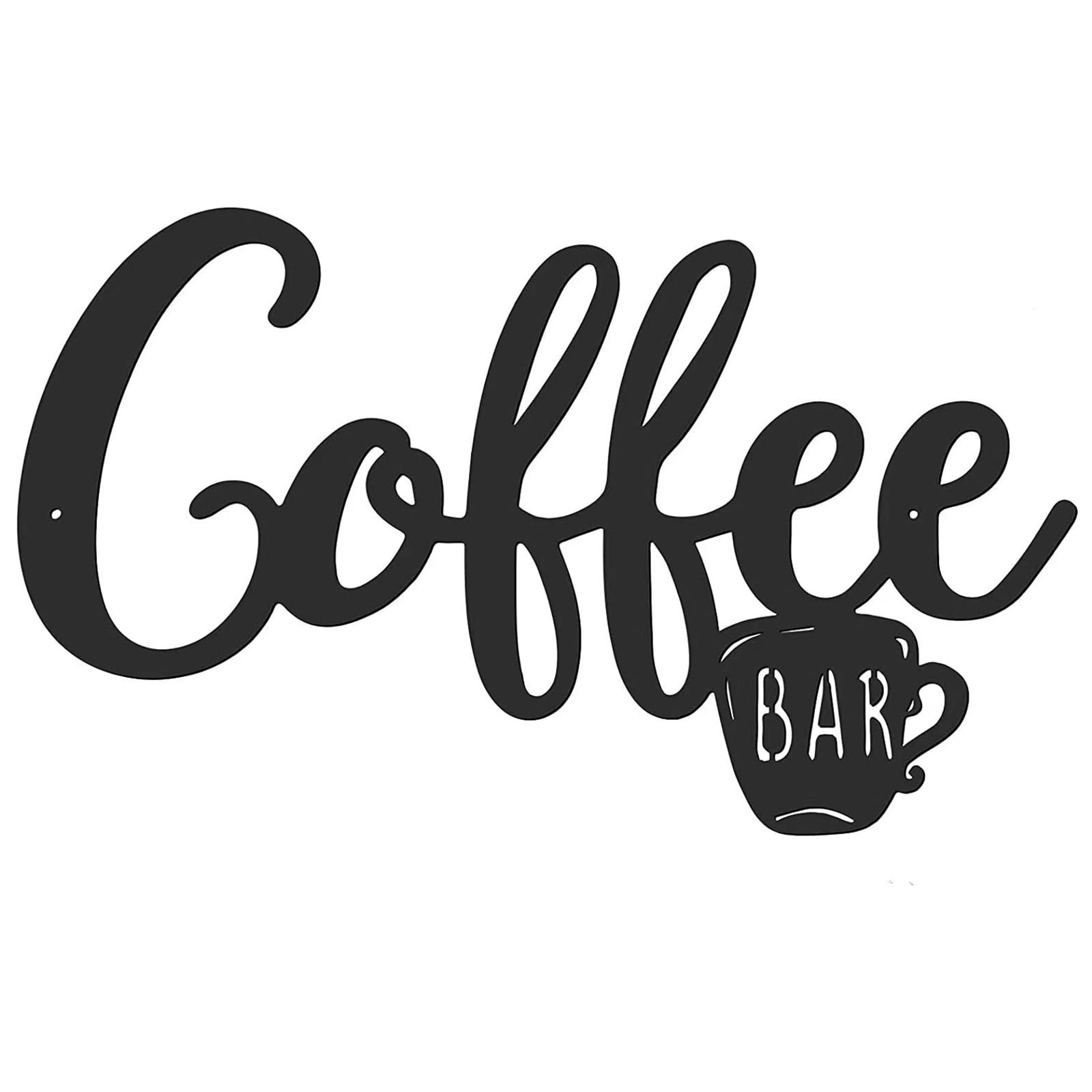 Metal Coffee Bar Hanging Wall Sign Coffee Station Word Letter Sign Cafe Decor