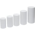 thumbnail image 4 of 5 Pcs White Cylinder Pedestal Stands Metal Cylinder Pedestal Display Stand Dessert Table Display Pillars Round Pedestals Stand for Wedding Baby Shower Birthday Event Decor, 4 of 7