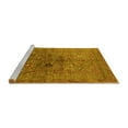 thumbnail image 2 of Ahgly Company Machine Washable Indoor Rectangle Oriental Yellow Industrial Area Rugs, 2' x 3', 2 of 4