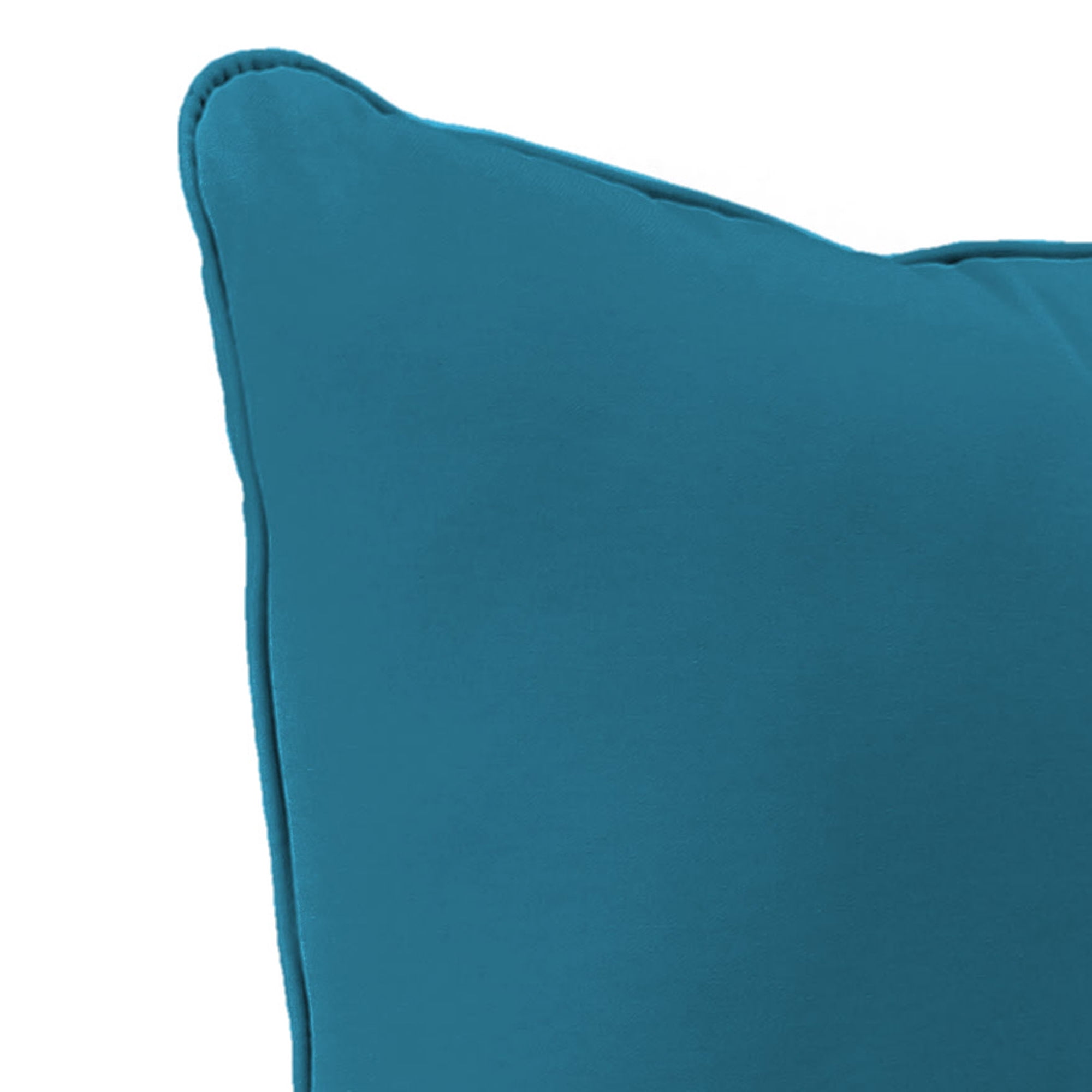 Jordan Manufacturing 46.5" x 24" Fresco Peacock Teal Solid Rectangular Outdoor Deep Seat Chair Cushion Set with Welt