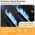 thumbnail image 5 of Erinnyees Dual Fuel Gas & Charcoal Grill Combo with Side Burner, Porcelain-Enameled Cast Iron Grates, 646SQIN Large Cooking Area for Outdoor Patio Backyard Barbecue & Party Events, 5 of 8