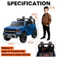 thumbnail image 6 of Conchico Licensed Ford F-150 24V 2 Seater Kids Powered Ride-On Cars with Remote & Durable Wheels, Blue, 6 of 9