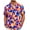 Orange, variant on Men's Hawaiian Floral Shirts Short Sleeve Tropical Holiday Beach Shirt Vintage Casual Button Down Tops, Blue