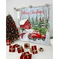 thumbnail image 5 of Christmas Shower Curtain, Snowman Red Truck Cardinal Barn Pine Tree Waterproof Fabric Shower Curtains with 12 Hooks, Bathroom Curtain Set for Bathroom Accessories Decor, 54 x 78Inches, 5 of 9