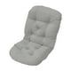 thumbnail image 5 of Cojín para silla con respaldo alto, acolchado grueso, antideslizante, con lazos Gris claro, 5 of 9