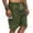 Green, variant on Mens Casual Cargo Shorts Drawstring Summer Beach Stretch Twill Shorts Olive Green
