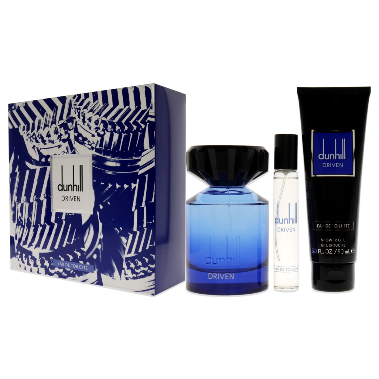 Driven Blue by Alfred Dunhill for Men - 3 Pc Gift Set 3.4oz EDT