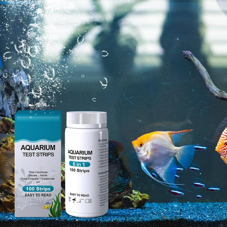 IMSHIE Fish Tank Water Testing Kit 6 in 1 100pcs Aquarium Test