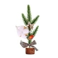 thumbnail image 2 of Christmas Decorations Artificial Christmas Trees 9.84inch Mini Flocked Cedar Tree Christmas Tree Ornament,Desktop Christmas Tree Scene Decoration Photography Prop, 2 of 8