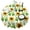 White, variant on 60 Inch Round Lace Tablecloth Water Resistant Washable, Spring Sunflower Print