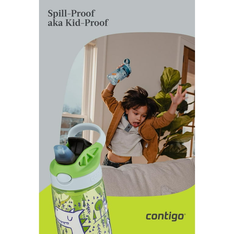 Contigo Kids Water Bottle, 14oz - Dinosaur Green for sale online