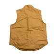 thumbnail image 2 of Lee Premium Men's Sleeve Sherpa Lined Mock Collar Full Zip Canvas Workwear Vest (Tobacco, XL), 2 of 2