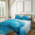 thumbnail image 3 of Ambesonne Ocean Fitted & Top Sheet Set with Shams, Extreme Water Sports, Aqua White, 3 of 8