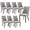 Grey, variant on Dining Chairs Set of 2,Chenille Fabric Tufted Kitchen Dining Room Chair with Curved Solid Wood Legs, Dinner Chair Comfy Fabric Upholstered Accent Chair
