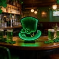 thumbnail image 4 of Deeceymbur St Patricks Day Green Hat LED Mirror Ambient Light Multilayer Neon Glowing USB Powered for Home Bedroom Desk Holiday Decor, 4 of 7
