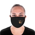 thumbnail image 3 of Koyal Wholesale Wedding Face Mask, Black Pink Floral Monogram W, 1 Replaceable PM 2.5 Protection Filter, 3 of 5