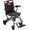 Gray & Orange, variant on Goldensoil 16" Lightweight Folding Transport Wheelchair with Removable Flip Armrests, Black & Orange