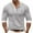 Gray, variant on Mens Casual Henley Shirt Regular Fit Long Sleeve T-Shirts Stretch Slim Fit Button V-Neck Tshirt Colorblock Vintage Base Layer Tees Black M