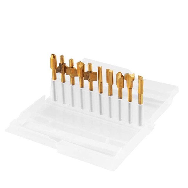 10 Pcs Tige Ronde HSS Router Bits Menuiserie Fraise Outil de Meulage Accessoire Ensemble Tige 3mm Pratique Menuiserie Ensemble de Coupe
