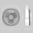 thumbnail image 3 of Wmhnj Ventilador de escritorio USB de 6 pulgadas con 1500 mAh, 3 velocidades, silencioso, miniventilador porttil para oficina en casa, 200 x 200 x 66 mm, 3 of 9