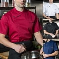 thumbnail image 4 of MYG Chemise Respirante à Manches Courtes pour Femmes/hommes Chef Décontracté, 4 of 9